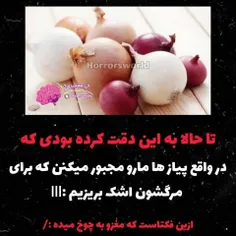 من هیچوقت گریه نکردم به خاطر پیاز 😶 