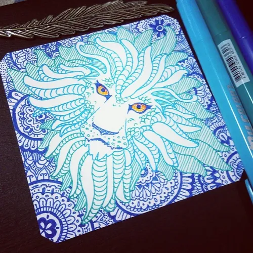 doodle doodleart doodledrawing doodles merlion zentangle 