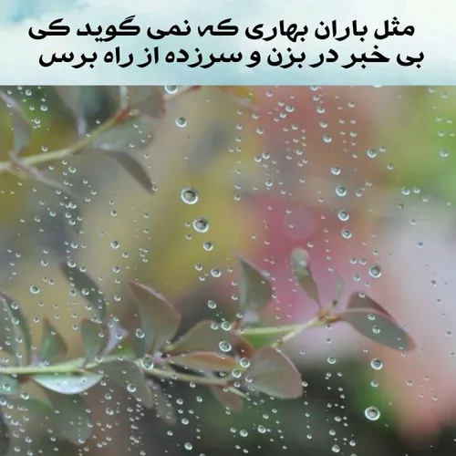 بیا که بهار هم از نیامدنت بهار نیست