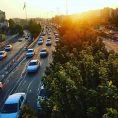 #dailytehran #Tehran #sunset #highway #traffic #tehranpic