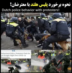 🔥🔥 نحوه برخورد #پلیس #هلند با معترضان!