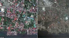 فیلیپین قبل و بعد از طوفان