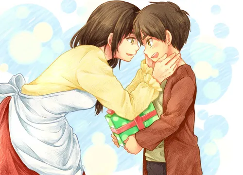 matsuyuki Eren~Carla jaeger😊 😋 😌 😍 エレン💚 kawaii lovely bea