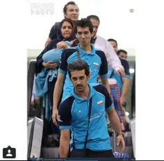 تیم والیبال بامداد امروز به تهران اومدن