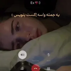 یه جمله واسه اکست بنویس..