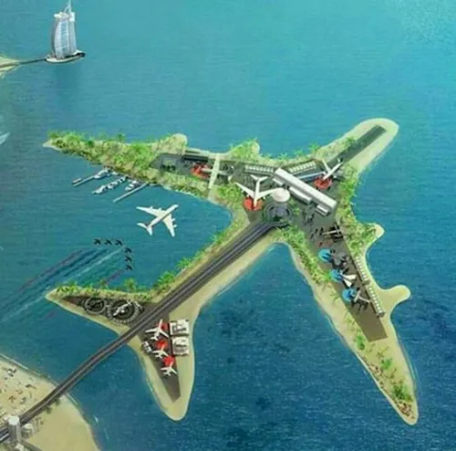 طرح جالب فرودگاه جزیره ای در دوبی!!