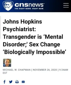 تراجنسیتی "اختلال روانی" است!