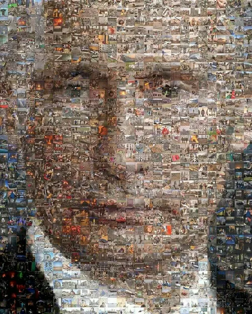 تصویر پوتین با 1500 عکس جنگ در اوکراین