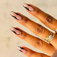 مدل فرنچ مشکی🖤💅