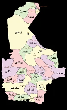 نقشه استان سیستان و بلوچستان 