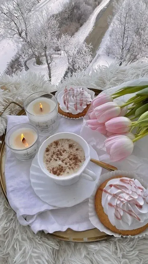 🌸☕️صبح ها طلوع می کند خورشید دلم ،بسان آسمان باز می شود