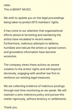 بیانیه‌ی رسمی بیگ هیت برای محافظت از بنگتن