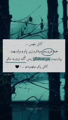 کاش یکم می فهمیدی...!((((:🖤