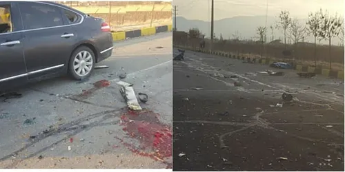 📷محل ترور دانشمند ایرانی در آبسرد دماوند ساعتی پس از حادث