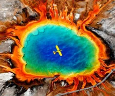 چشمه ی بزرگ منشوری (Grand Prismatic Spring) بزرگترین چشمه