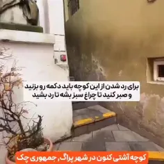 کوچه به این باریکی با چراغ راهنمایی دیده بودین؟😍.