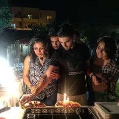 Ghada (left) celebrates her birthday with family in Bekaa