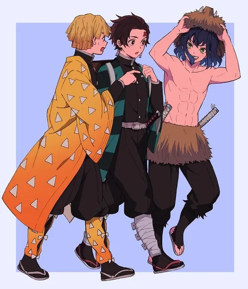 Demon slayer⚡ 👺  Kamado Tanjiro🌊 Zenitsu Agatsuma⚡  Hashi