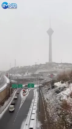 بارش برف در تهران و طالقان