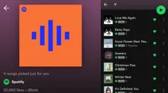اسپاتیفای پلی‌لیستی به نام V ساخته.