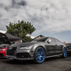 A 2015 Audi RS7 on 22" Candy Blue @ZitoWheels 