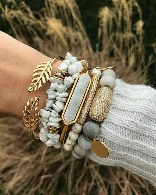 زیباترین دستبند های سنگی 😍 مد بدلیجات زیورآلات جواهرات ای