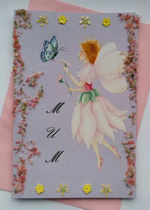 birthday fairy flowers mom mother mum transfers butterfly