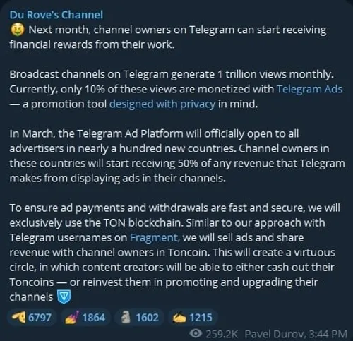 کسب درآمد از کانال تلگرام