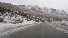 بارش برف در گردنه چری - شهرستان کوهرنگ