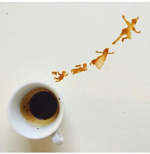 خلاقیت هنر خوراکی نقاشی قهوه
