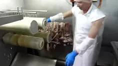 این ویدئو نحوه تولید سوسیس و کالباس را در یک کارخانه صنعت
