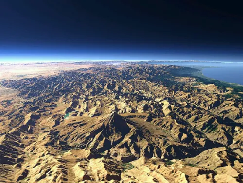 تصویر ماهواره ای زیبا از قله دماوند و شمال کشور
