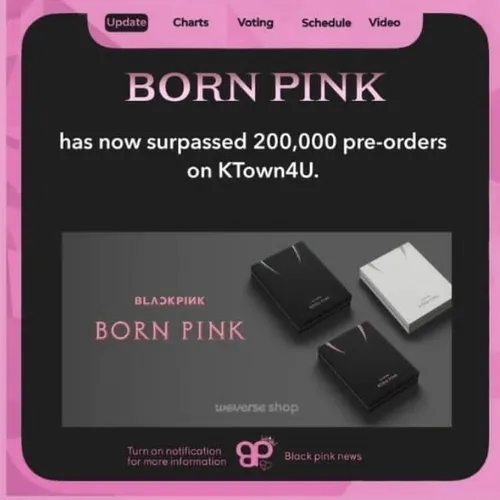 آابوم BORN PINK از ۲۰۰k پیش فروش در سایت KTOWN4Uگذشت💎~