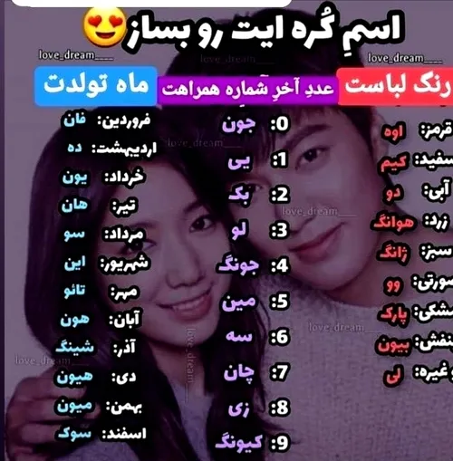 اسم کره برای خودت بساز