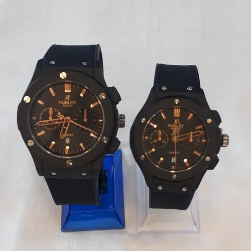 ساعت هابلوت  hublot دو موتوره مردانه زنانه،قیمت :۳۱۰۰۰۰