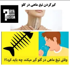 💥 در هنگام گیر کردن تیغ ماهی در گلو ..🤔 