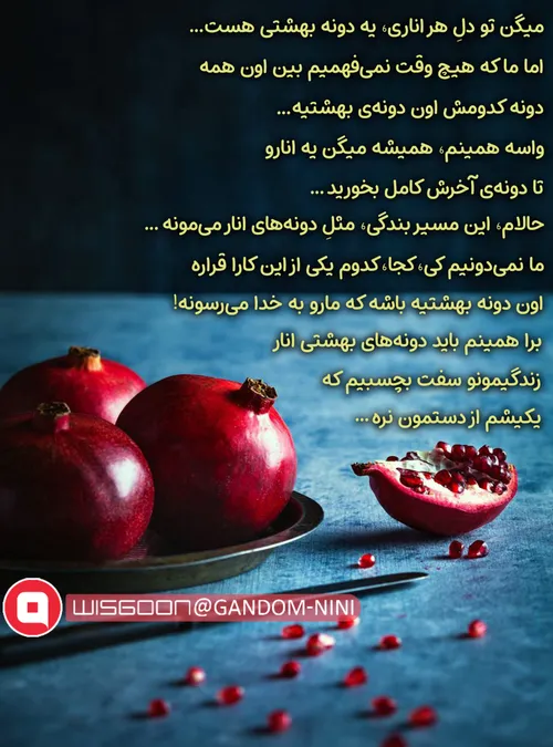 مراقب اون دونه بهشتی ک قراره مارو ب خدا برسونه باشیم.😉😉