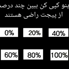 چند درصد از پیجم راضی هستید؟؟؟