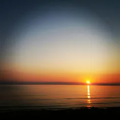 عکس طلوع خورشید از ساحل تنکابن 