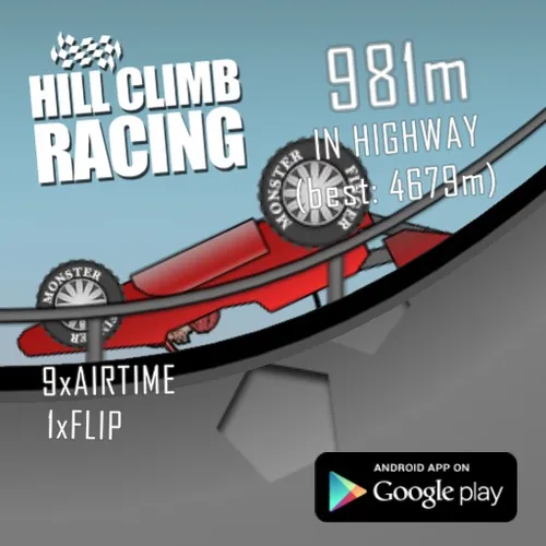 سلام دوستان من یه تصویر شیر کردم از بازی hill climb racin