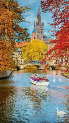 پاییز در شهر زیبای بروژ (Brugge) بلژیک👌