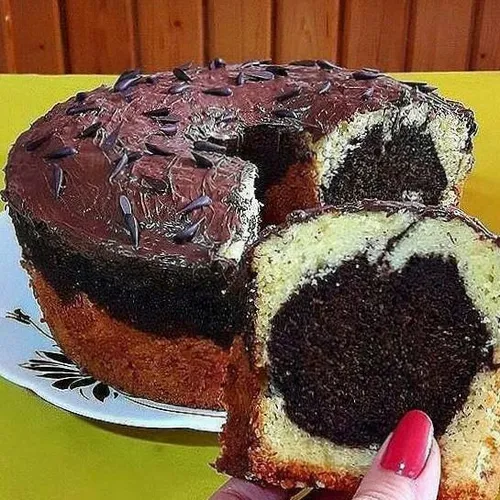 کیک مرمری بدون فر (قابلمه ای)