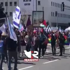 پرچم فلسطین در میان اشغالگران صهیونیستی