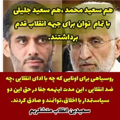 سعید جلیلی و  سعید محمد دو شخص که بیشترین جفا و تخریب در 