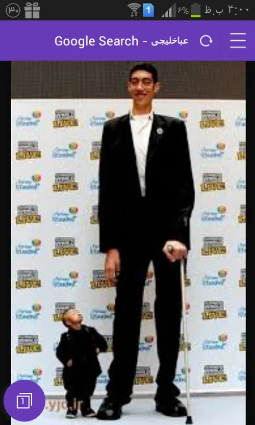 بلندترین مرد دنیا با کوتاه ترین مرد دنیا
