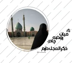 میان روضه ی چادر ذکر العجل دارم