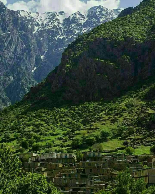 نمایی تماشایی از طبیعت بکر روستای زیبای دیوزناو سرو آباد 