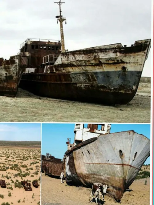 گورستان کشتی ها در میانه بیابان ازبکستان گرفته شده. این م