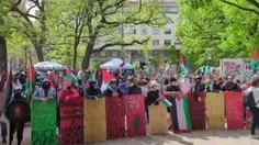 🎥 تظاهرات همبستگی با غزه در دانشگاه شیکاگو در آمریکا