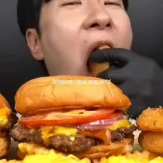 ASMR food🍔🧅